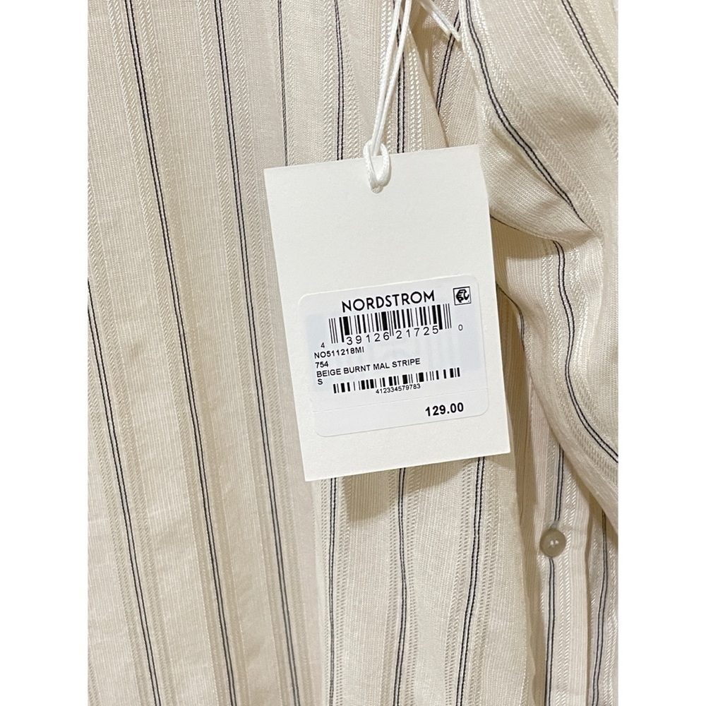 NWT Nordstrom Striped V-neck tunic Shirt Dress, Size Small $129 - Picture 9 of 16